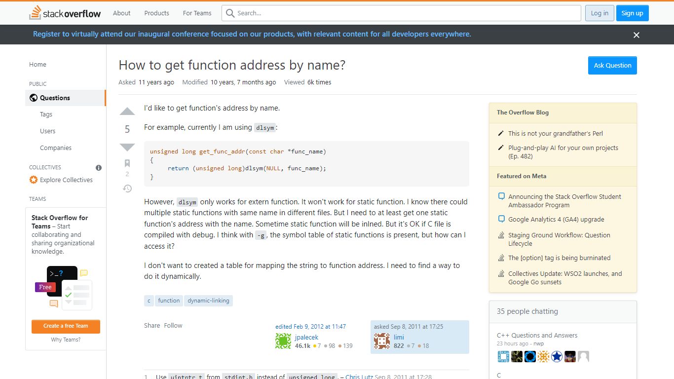 c - How to get function address by name? - Stack Overflow